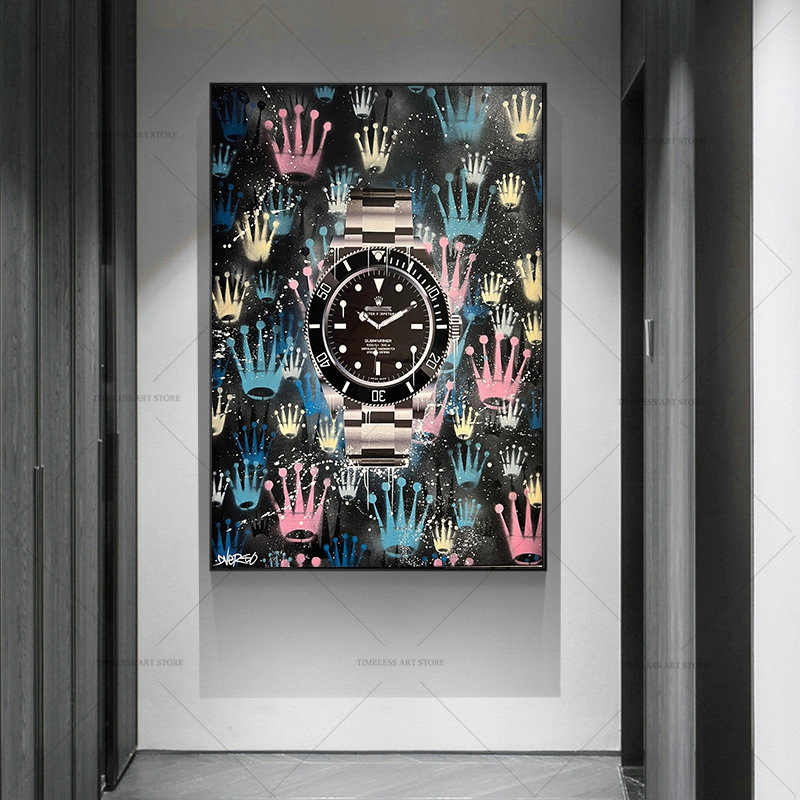 Luxury Watch House - モチベーションストリートグラフィティアートポスター高級時計ポップアートキャンバス絵画 Cuadros 壁アート画像家の装飾フレームなし