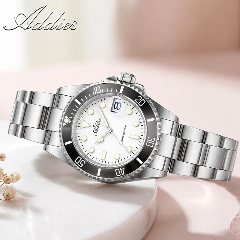 Luxury Watch Storage - ADDIES 36 ミリメートル 50 メートル防水女性の腕時計有名なブランドのステンレス鋼クォーツ女性腕時計 BGW9/C3