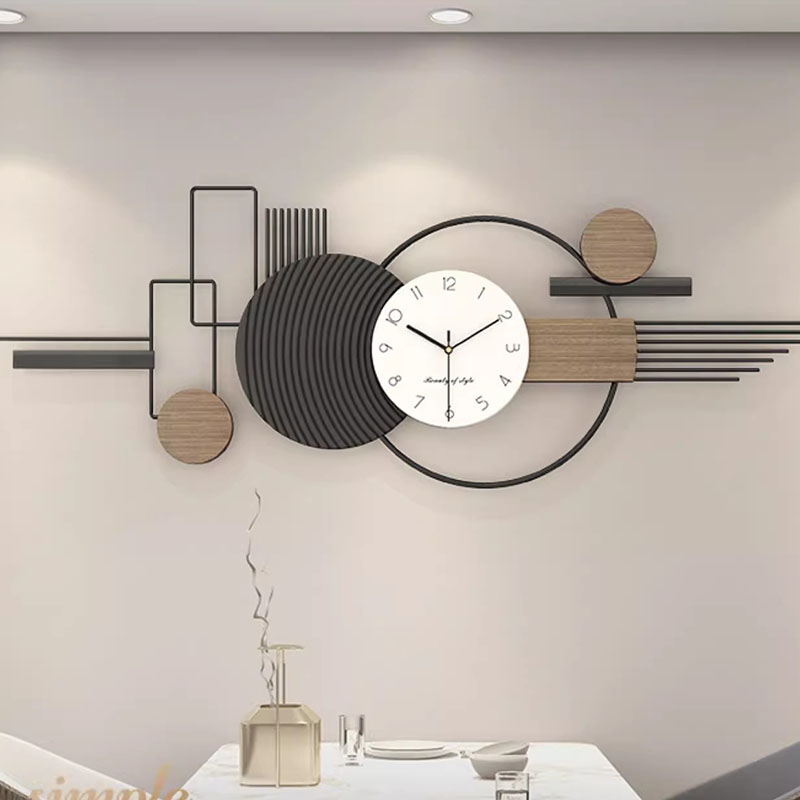 Luxury Watch House - 大型モダンミニマリスト壁掛け時計、高級静音クォーツ時計、ダイニングルームの壁アート装飾絵画、リビングルーム用