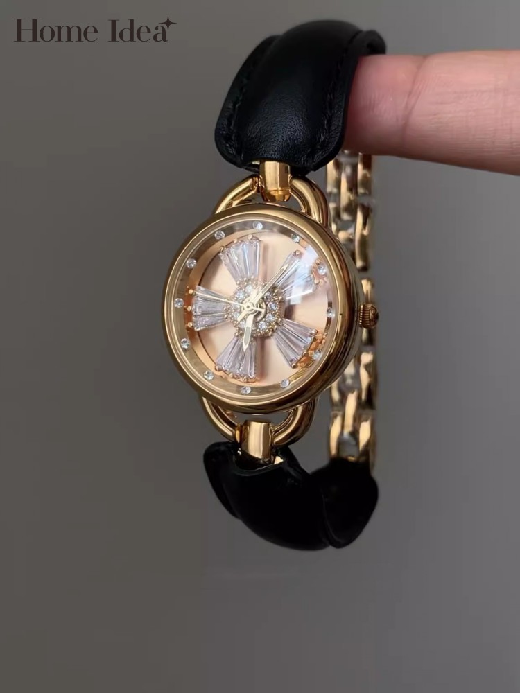 Luxury Watch House - 高級デザイナーレディースクォーツ腕時計 ダイヤモンドレザーチェーン オフィスレディースファッション腕時計