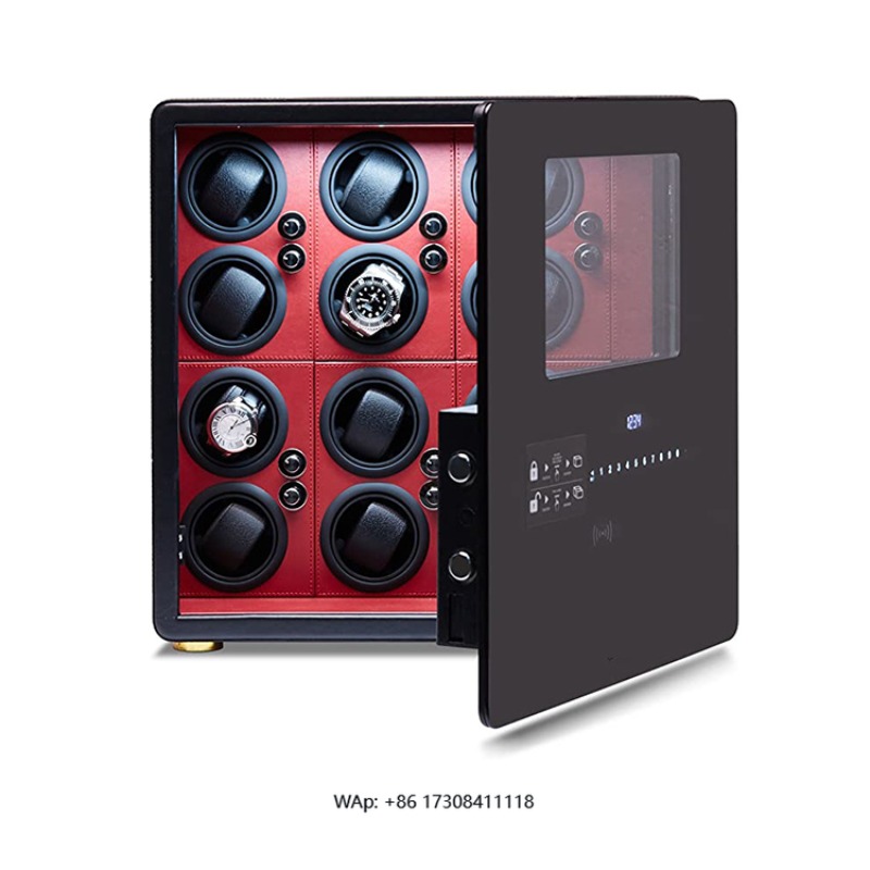 Luxury Watch Storage - 高級12自動巻き上げ機付きジュエリー収納デジタル指紋認証ウォッチワインダーボックス
