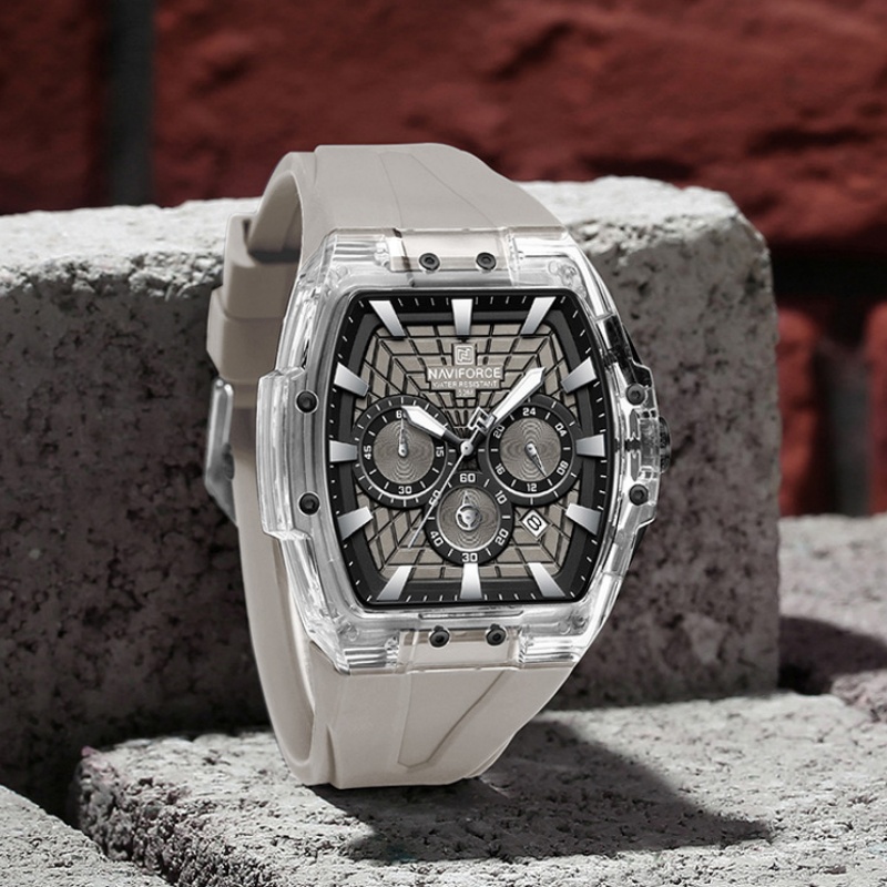 Minute Repeater Watch - NF6113 NAVIFORCE メンズ多機能クロノグラフ腕時計 夜光針 カレンダー ランニングセコンド