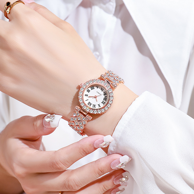 5 個の高級ラインストーンレディースウォッチジュエリーセット - Luxury Watch Storage のレビューと価格