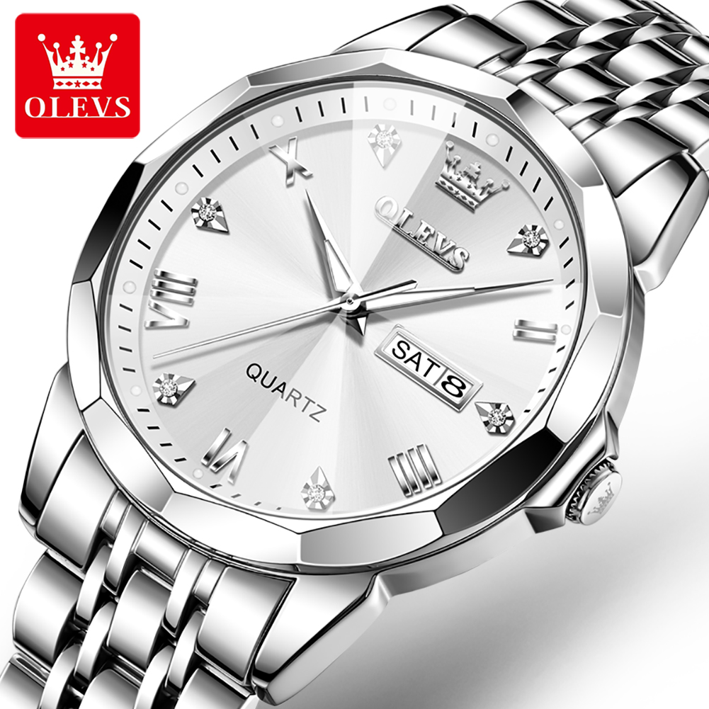 OLEVS 9931 ブランドオリジナルの本物の腕時計男性用 - Luxury Watch Organizer For Men のレビューと価格