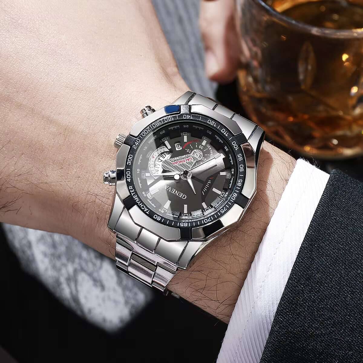 ファッションメンズビジネスウォッチ高級大型ダイヤルカレンダー - Luxury Watch Organizer For Men のレビューと価格