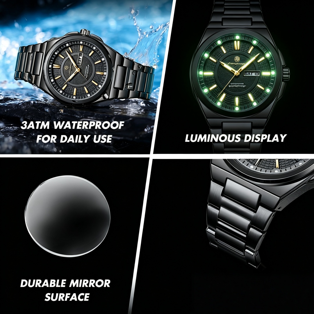 PAAZOMU ファッション高級メンズ腕時計ステンレス鋼防水 - Luxury Watch Organizer For Men のレビューと価格