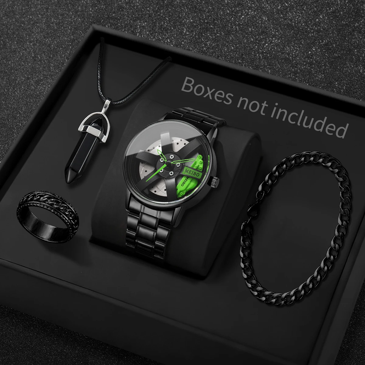 4個セット ファッション 3Dカーホイールダイヤル メンズス - Luxury Watch Organizer For Men のレビューと価格