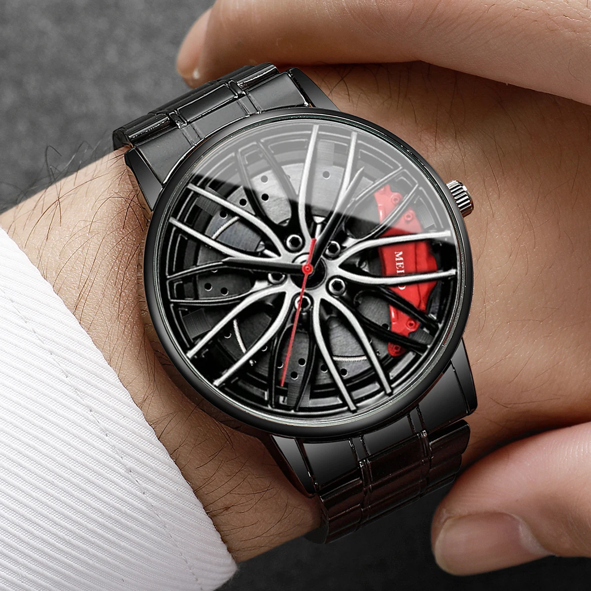 4個セット ファッション 3Dカーホイールダイヤル メンズス - Luxury Watch Organizer For Men のレビューと価格