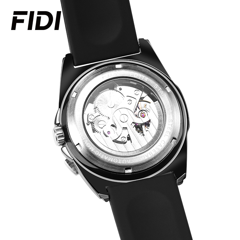 FIDI 自動機械式時計男性用スケルトンダイヤルシリコンスト - Luxury Watch Hublot のレビューと価格