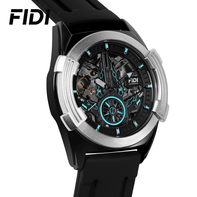 FIDI 自動機械式時計男性用スケルトンダイヤルシリコンスト - Luxury Watch Hublot のレビューと価格