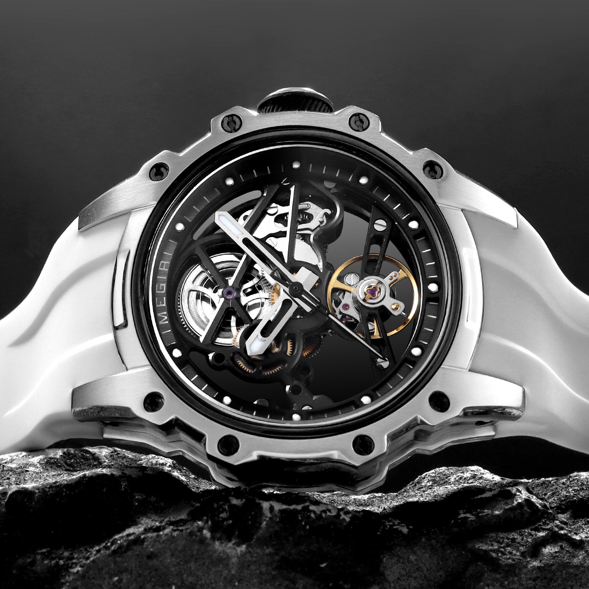 Megir-男性用自動機械式時計,ステンレススチールケース付 - Luxury Watch Hublot のレビューと価格