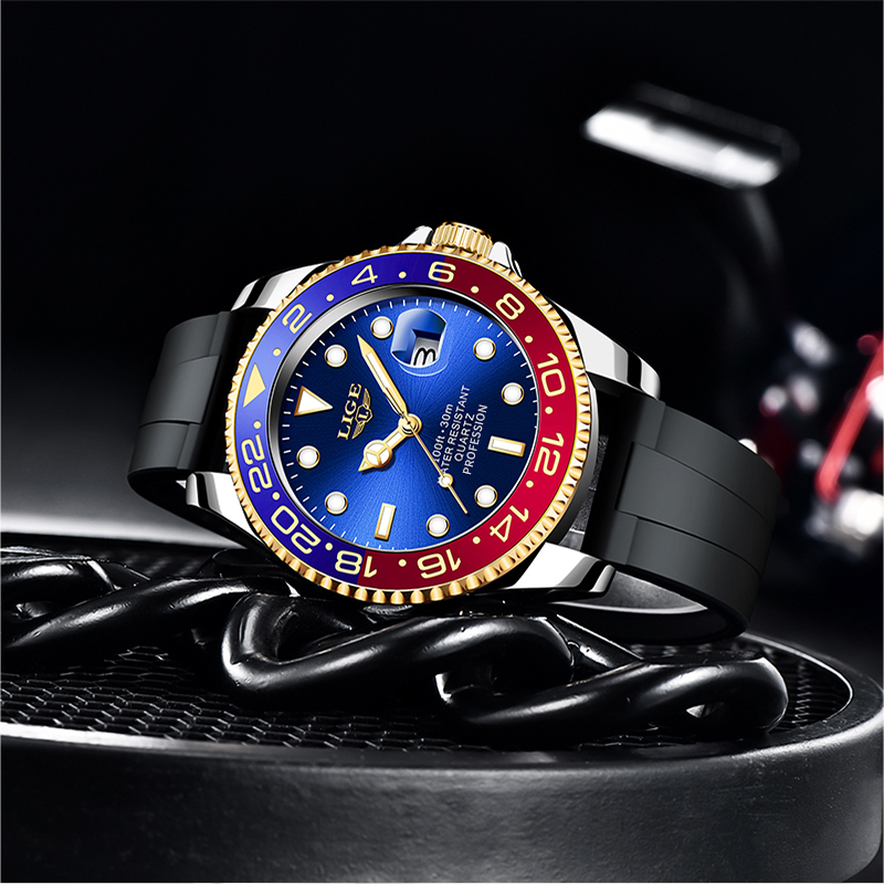 LIGE 2026新型高級メンズクォーツ腕時計ステンレススチ - Luxury Watch Organizer For Men のレビューと価格