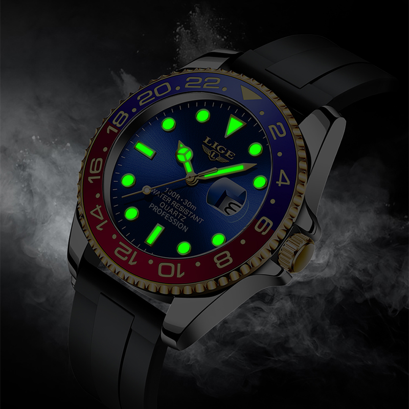 LIGE 2026新型高級メンズクォーツ腕時計ステンレススチ - Luxury Watch Organizer For Men のレビューと価格