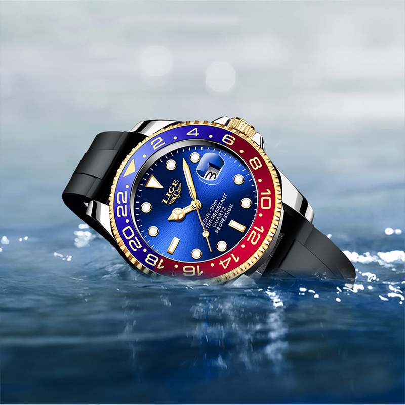 LIGE 2026新型高級メンズクォーツ腕時計ステンレススチ - Luxury Watch Organizer For Men のレビューと価格