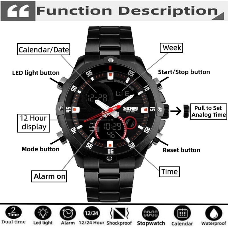 Skmei 2016新しい腕時計男性高級ブランドファッション - Minute Repeater Watch のレビューと価格
