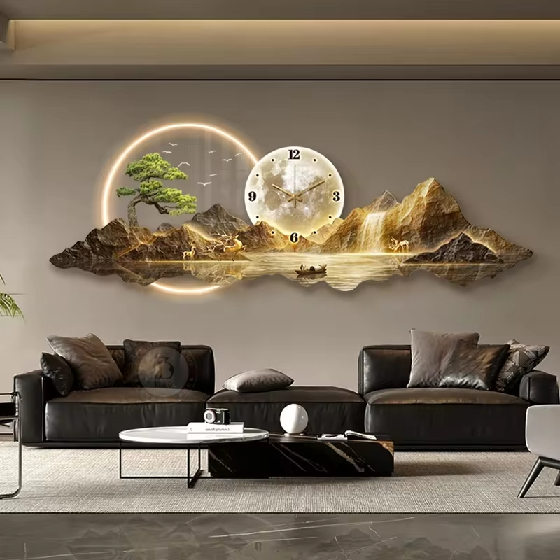 デザイン高級壁時計リビングルーム Led 美的ミニマリスト壁 - Luxury Watch House のレビューと価格