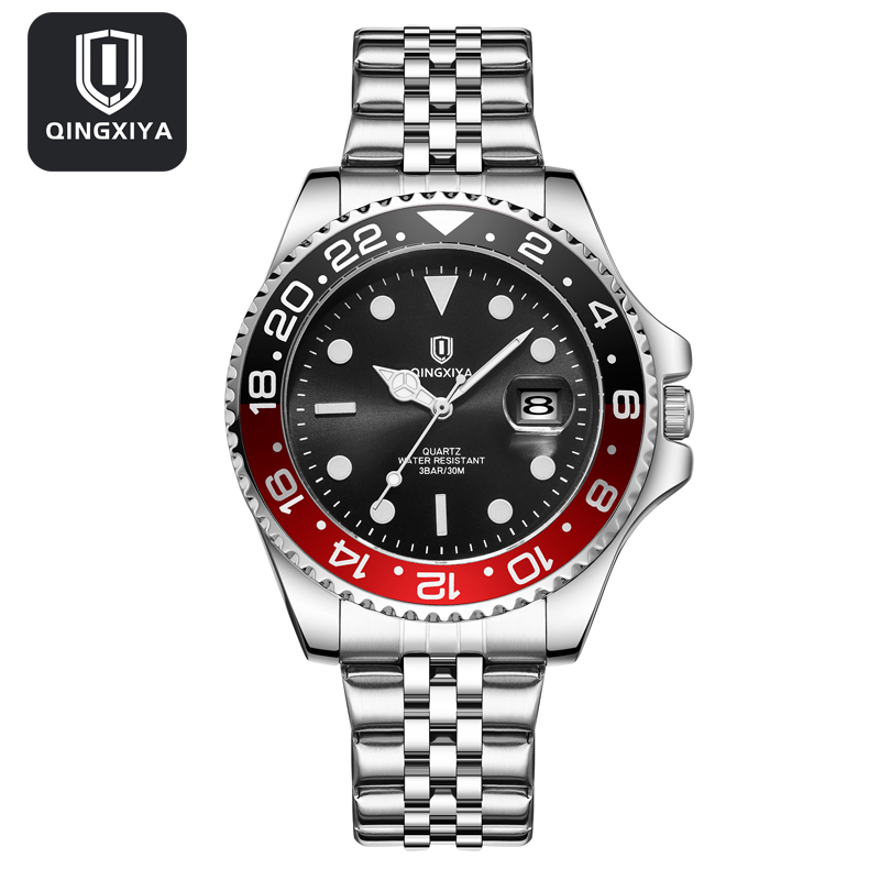 Qingxiya-男性用高級クォーツ時計,防水,発光,日付, - Luxury Watch Organizer For Men のレビューと価格