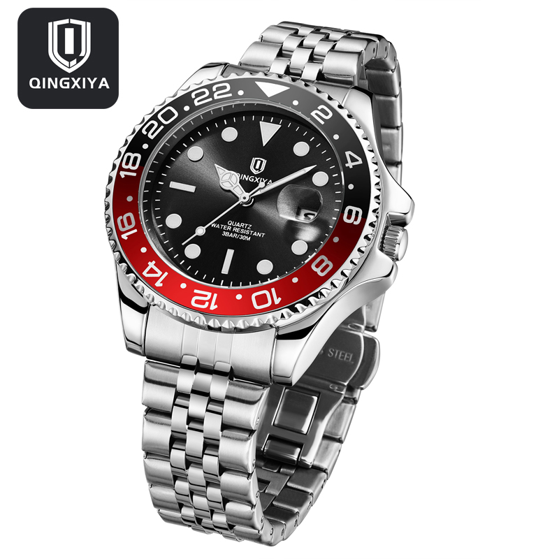 Qingxiya-男性用高級クォーツ時計,防水,発光,日付, - Luxury Watch Organizer For Men のレビューと価格