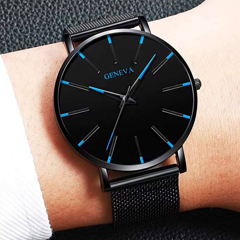 男性用ステンレススチールクォーツ時計とブレスレットセット,ブ - Luxury Watch Organizer For Men のレビューと価格