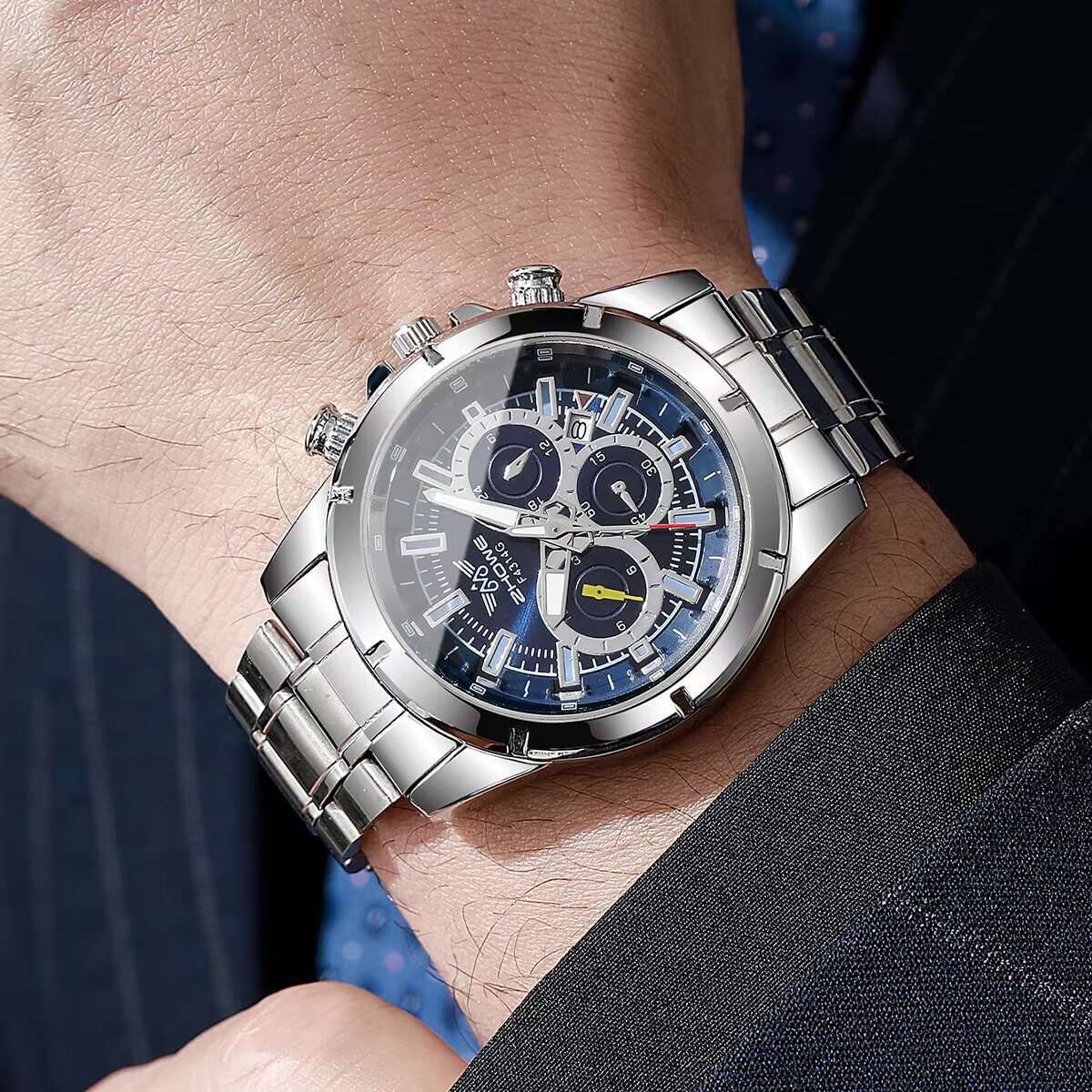 ファッションメンズカレンダークォーツ時計高級メンズビジネスウ - Luxury Watch Organizer For Men のレビューと価格