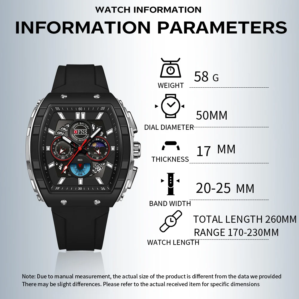 OFNS ファッションクォーツ時計男性用発光防水クロノグラフ - Luxury Watch Hublot のレビューと価格