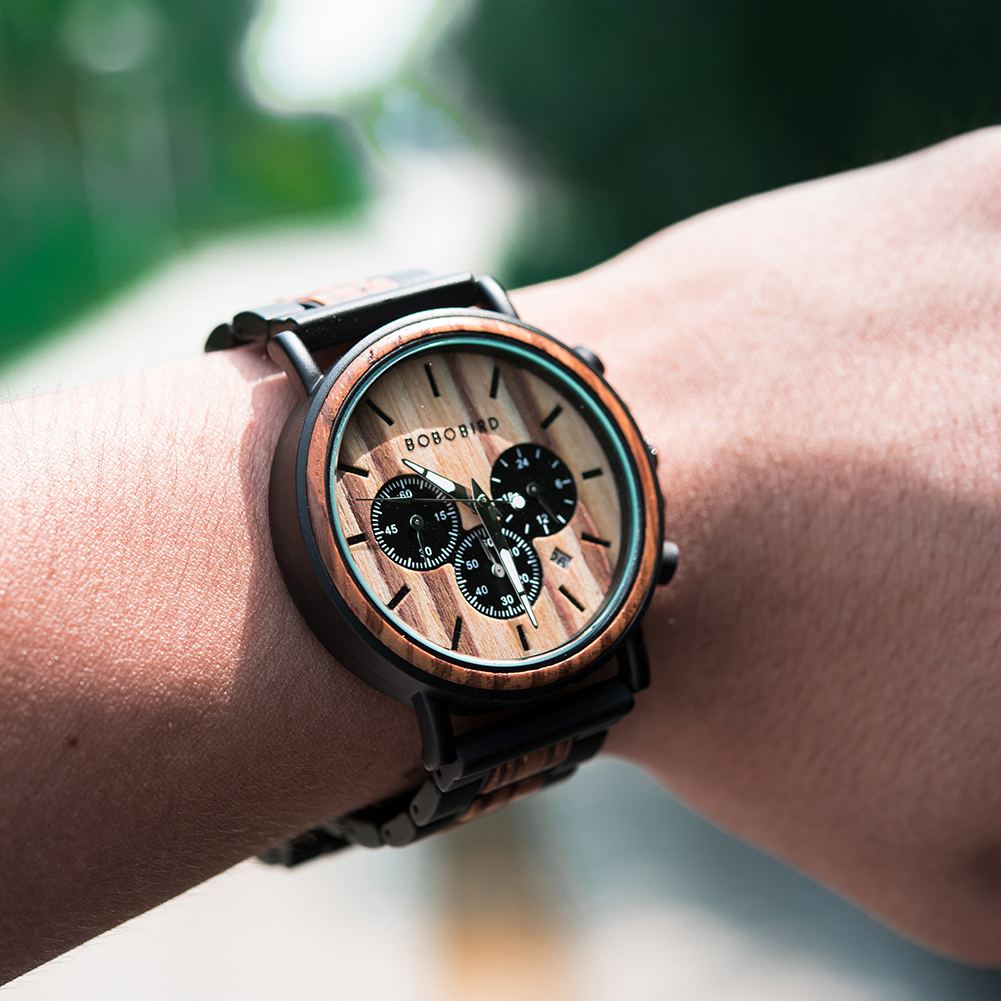 BOBOBIRD 高級メンズ腕時計トップクォーツクロノグラフ - Luxury Watch Organizer For Men のレビューと価格