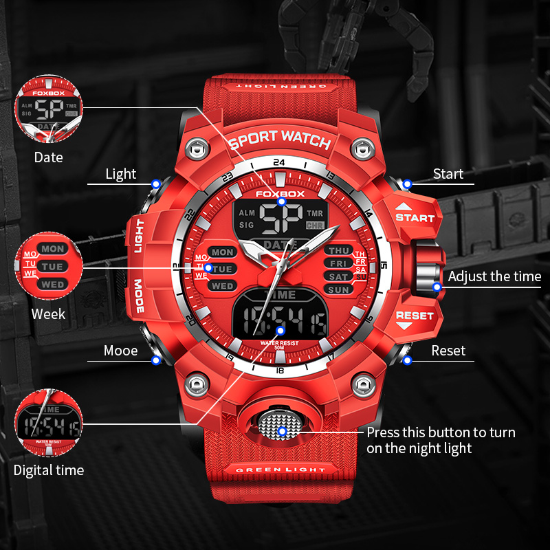 FOXBOX ミリタリーウォッチ メンズ LIGE 高級スポ - Luxury Watch Organizer For Men のレビューと価格