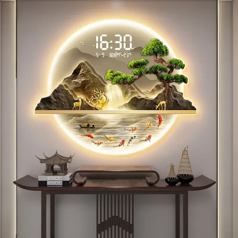 アート壁画壁掛け時計 LED リビングルーム LED 高級デ - Luxury Watch House のレビューと価格