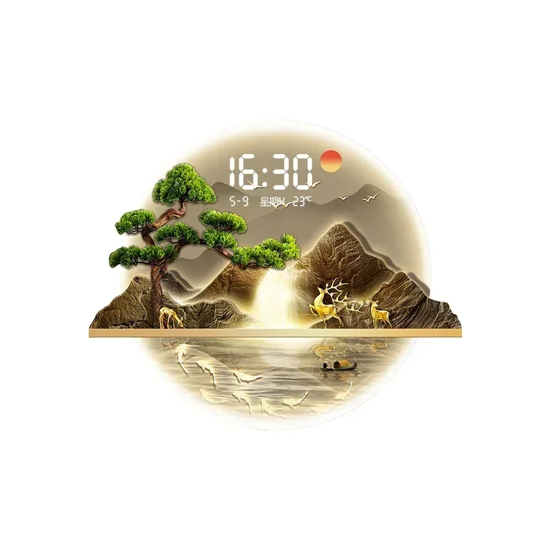 アート壁画壁掛け時計 LED リビングルーム LED 高級デ - Luxury Watch House のレビューと価格