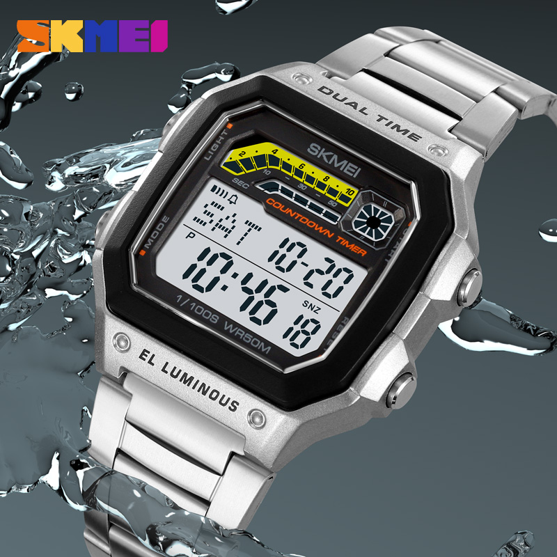 Skmei-メンズ防水デジタル時計,ステンレススチール,スポ - Minute Repeater Watch のレビューと価格