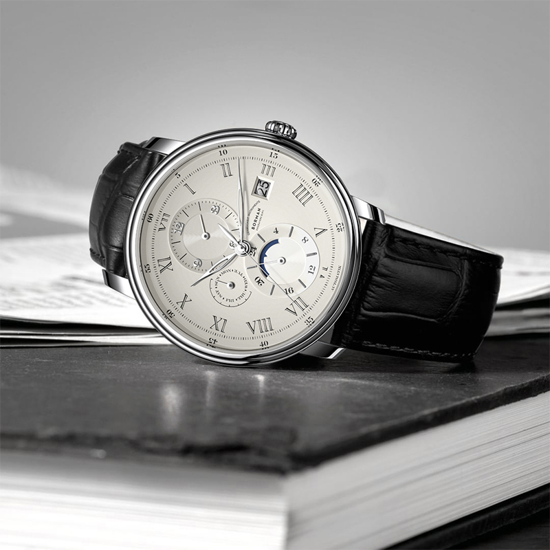 BORMANカジュアルビジネスマン機械式腕時計多機能高級レザ - Minute Repeater Watch のレビューと価格