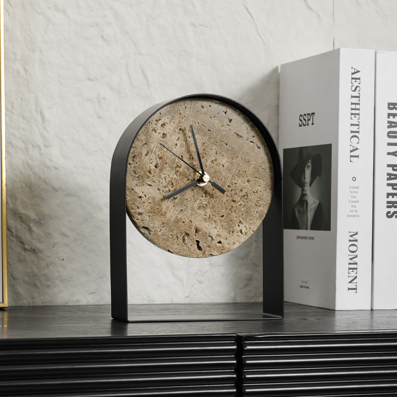 豪華な大理石の卓上時計モダンモデルルーム書斎本棚手工芸品装飾 - Luxury Watch House のレビューと価格