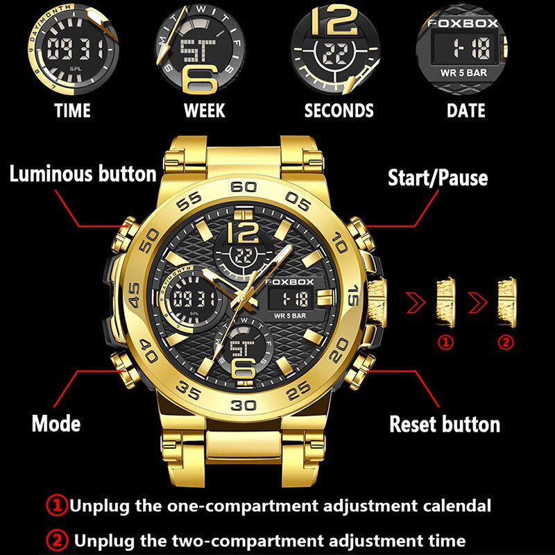 Foxboxビジネス時計男性ファッションダイバーウォッチ男性 - Luxury Watch Organizer For Men のレビューと価格