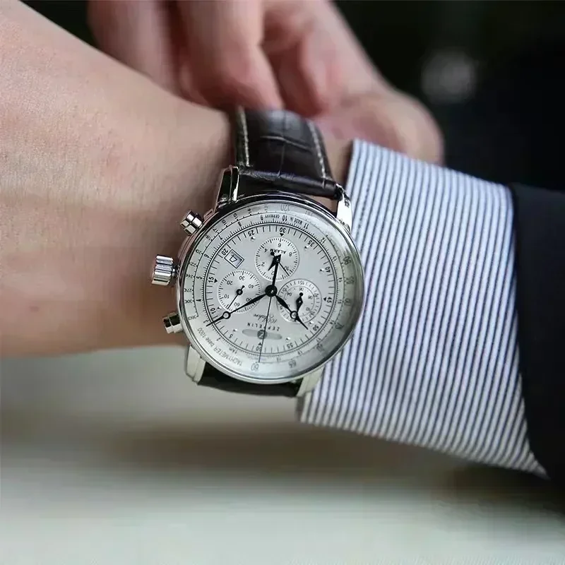 2026 ニューゼペリン自動日付腕時計三眼ランセコンド多機能 - Minute Repeater Watch のレビューと価格