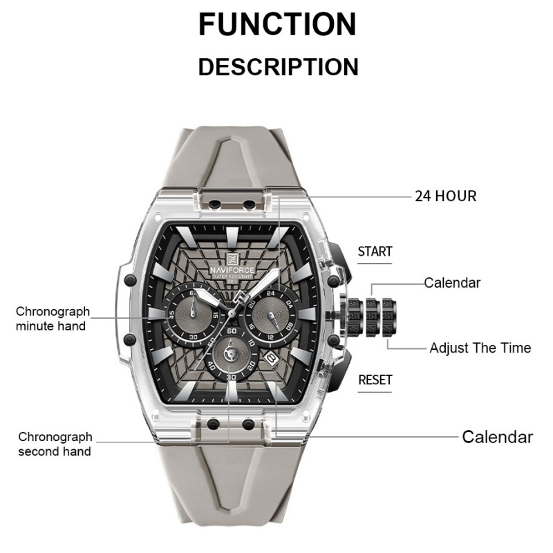NF6113 NAVIFORCE メンズ多機能クロノグラフ腕 - Minute Repeater Watch のレビューと価格