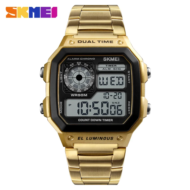 SKMEI 1335 デジタル腕時計男性用レトロスポーツ防水 - Minute Repeater Watch のレビューと価格