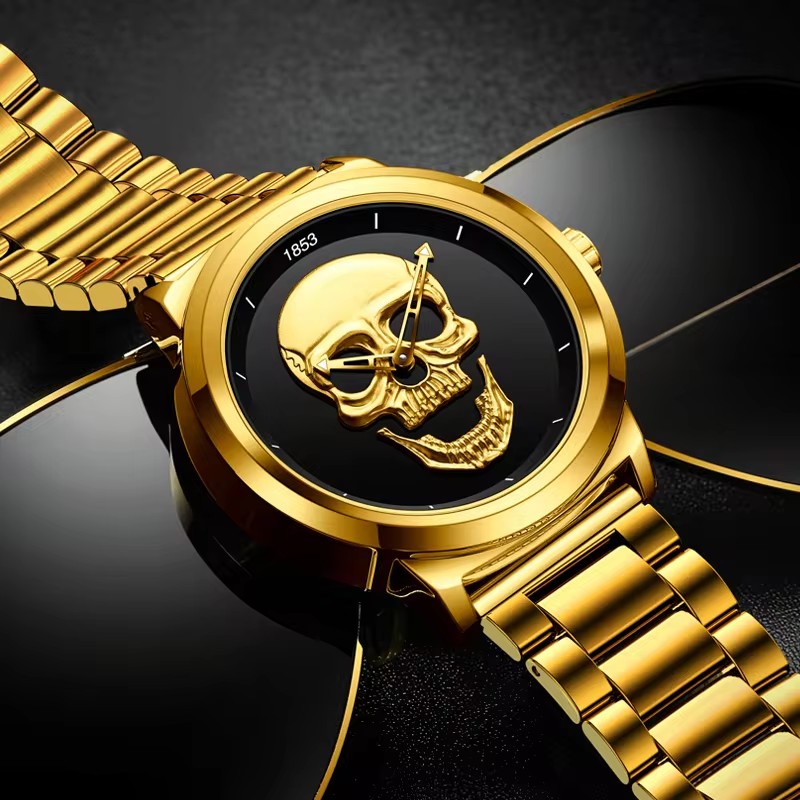 Lige-男性用クォーツ腕時計,スケルトン,クリエイティブ, - Luxury Watch Organizer For Men のレビューと価格