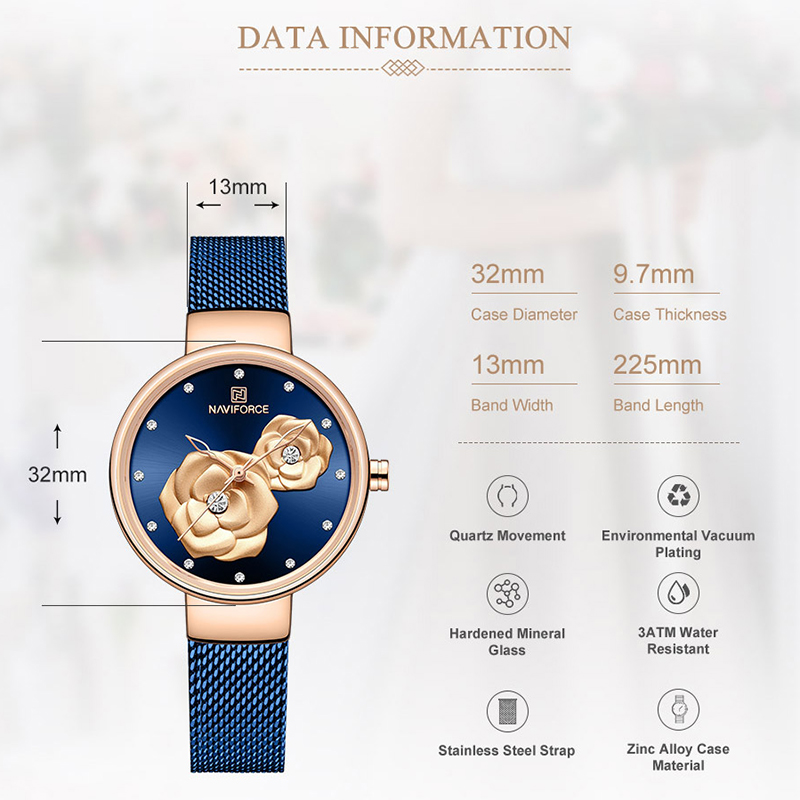 ナビフォース 高級レディース腕時計セット スチールメッシュバ - Luxury Watch Storage のレビューと価格