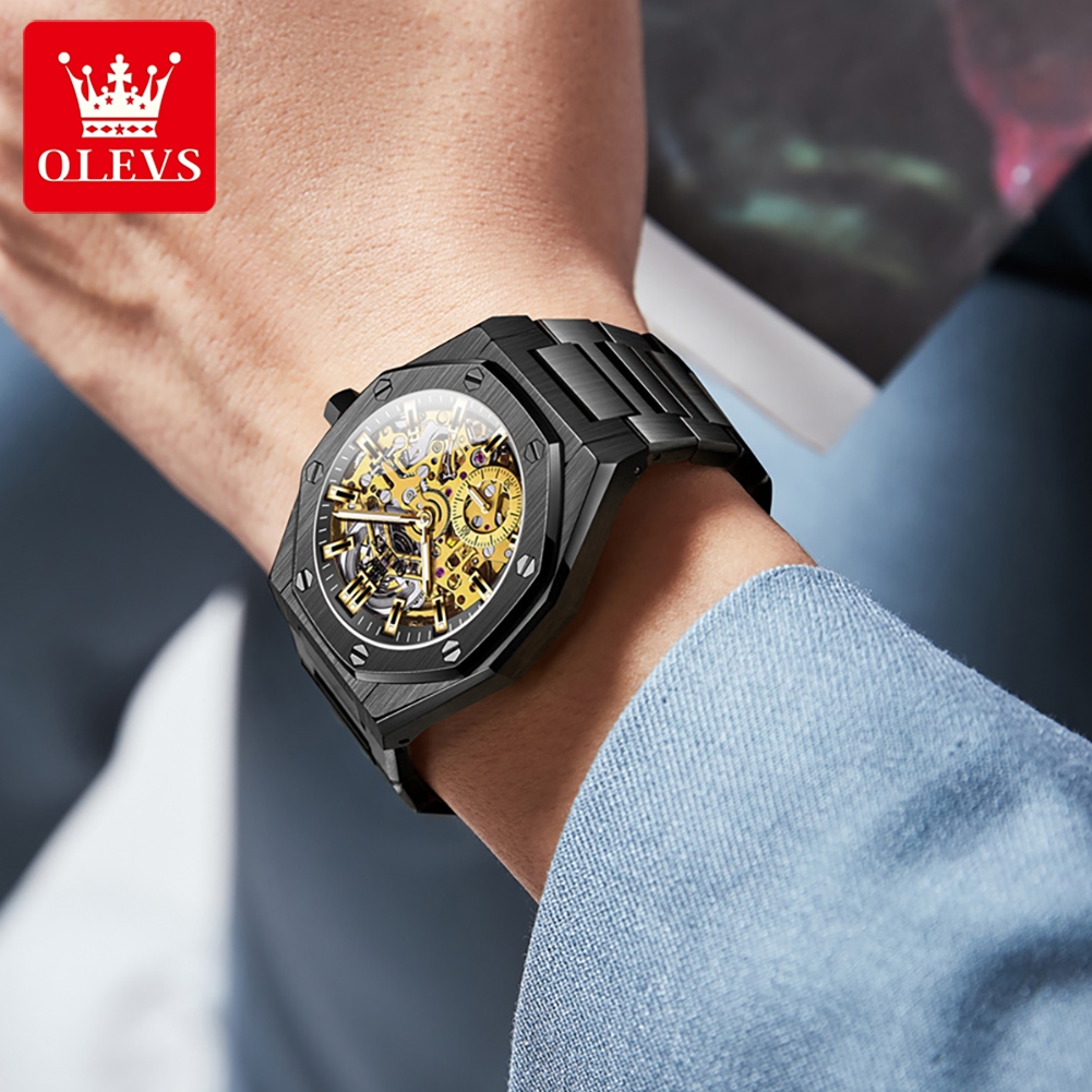 OLEVS 腕時計高級男性高品質オリジナルフルスケルトン自動 - Luxury Watch Hublot のレビューと価格